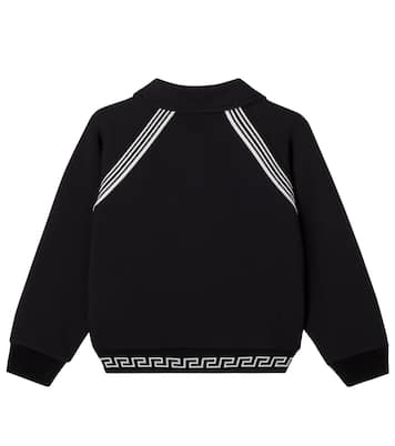 Cotton jersey zip-up sweatshirt | Versace Kids