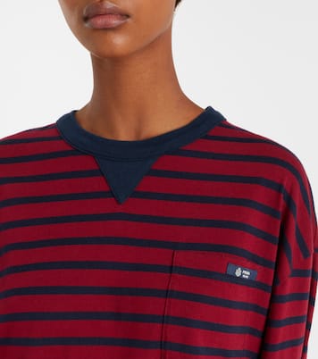 Top en jersey de algodón a rayas | Prada