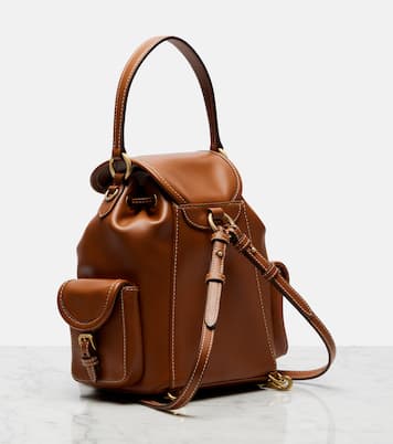 Logo leather backpack | Miu Miu
