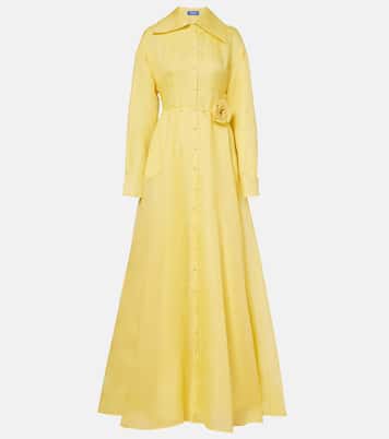 Vestido de fiesta Josephine de seda floral | Leo Lin