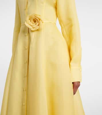 Vestido de fiesta Josephine de seda floral | Leo Lin