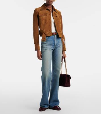 Loulou Medium suede shoulder bag | Saint Laurent