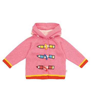 Cardigan in misto cotone con cappuccio | Stella McCartney Kids