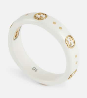 Bague Icon en plaqué or 18 ct et corindon | Gucci