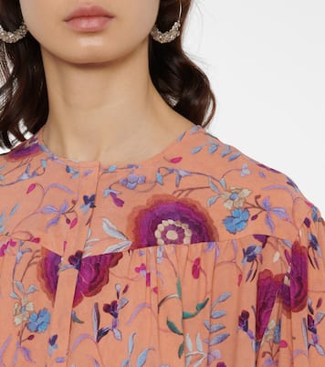 Blusa Brunille en mezcla de seda floral | Isabel Marant