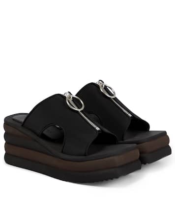 Wedge-Sandalen aus Scuba | Stella McCartney