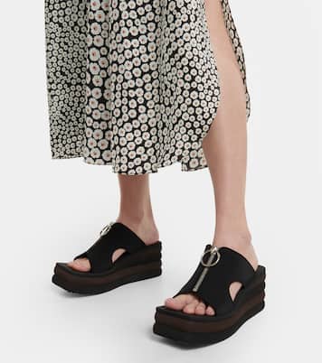 Wedge-Sandalen aus Scuba | Stella McCartney