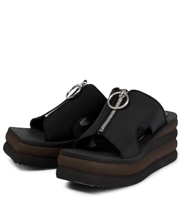Wedge-Sandalen aus Scuba | Stella McCartney