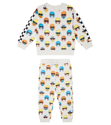 Felpa e pantaloni in cotone con stampa | Stella McCartney Kids