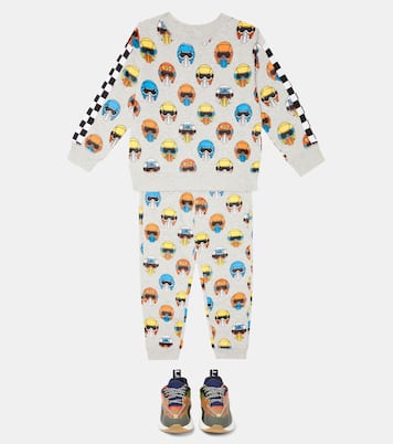 Felpa e pantaloni in cotone con stampa | Stella McCartney Kids