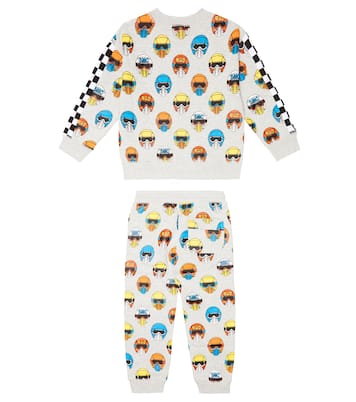 Felpa e pantaloni in cotone con stampa | Stella McCartney Kids