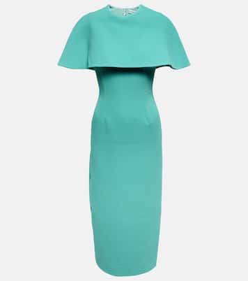 Blaine cape cloqué midi dress | Emilia Wickstead