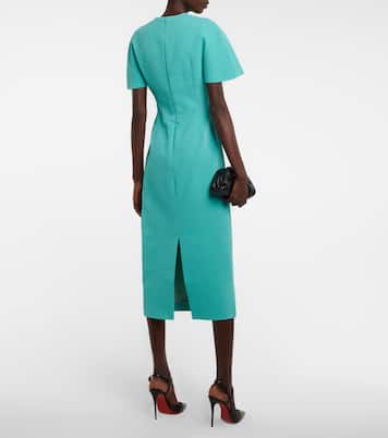 Blaine cape cloqué midi dress | Emilia Wickstead