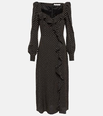 Polka-dotted silk midi dress | Alessandra Rich