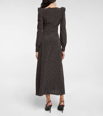 Polka-dotted silk midi dress | Alessandra Rich