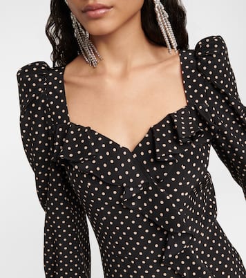 Polka-dotted silk midi dress | Alessandra Rich