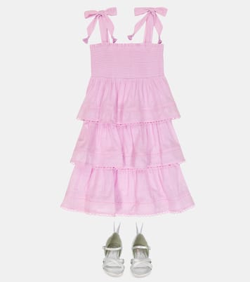 Abito Clover in cotone a balze | Zimmermann Kids