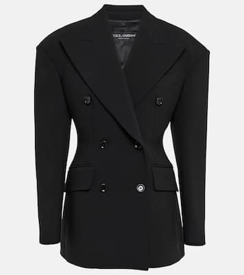 Blazer en crêpe de laine mélangée | Dolce&Gabbana