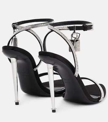 Padlock embellished satin sandals | Tom Ford