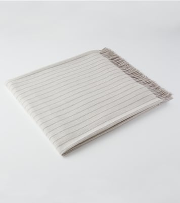 Pinstriped cashmere throw | Loro Piana