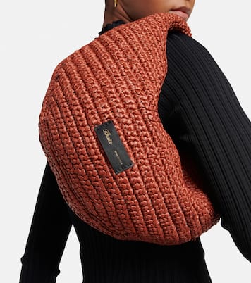 Olivia Medium raffia shoulder bag | Khaite