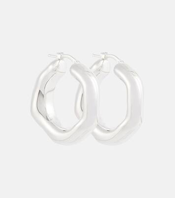 Orecchini a cerchio argentati | Jil Sander