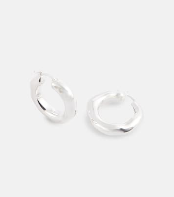 Orecchini a cerchio argentati | Jil Sander