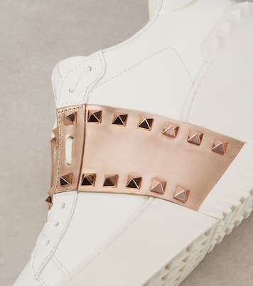 Open Disco leather wedge sneakers | Valentino Garavani