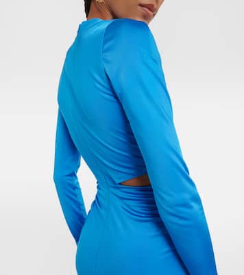 Abito midi Medusa Biggie in satin con cut-out | Versace