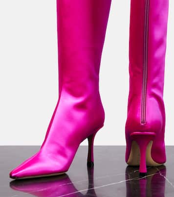 Botas altas Agathe 85 de satén | Jimmy Choo