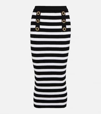 Verzierter Midirock aus Strick | Balmain