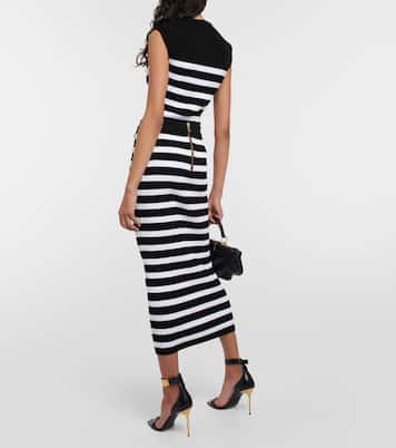 Verzierter Midirock aus Strick | Balmain