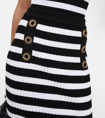 Verzierter Midirock aus Strick | Balmain