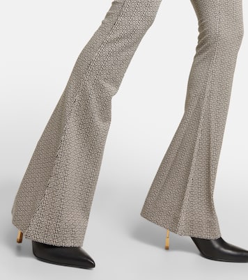 Pantalon flare Monogram en jacquard | Balmain