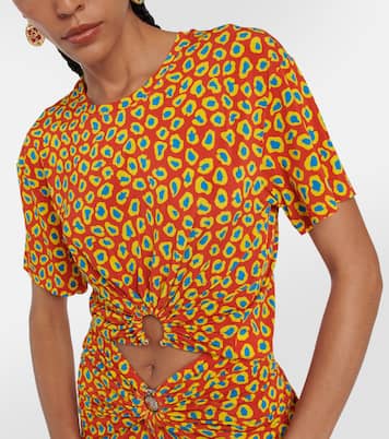 Second Skin leopard-print top | Rabanne