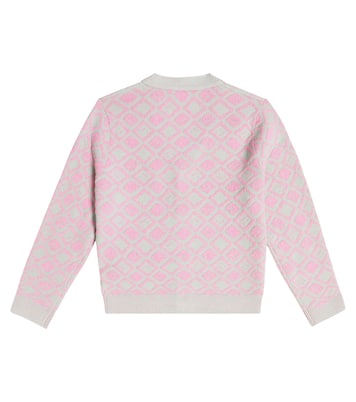 Cardigan en jacquard de laine et coton | Acne Studios Kids