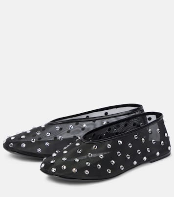 Marcy crystal-embellished ballet flats | Khaite