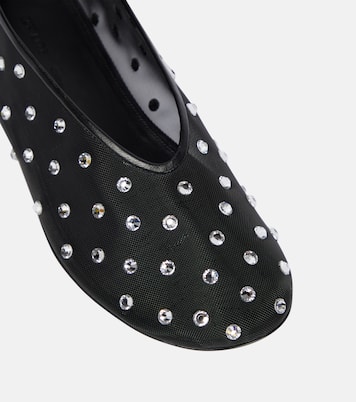 Marcy crystal-embellished ballet flats | Khaite