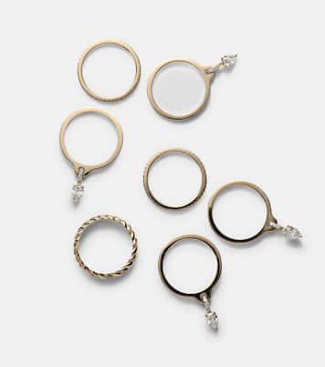Bagues Drop Alliances en or 18 ct et diamants | Rainbow K