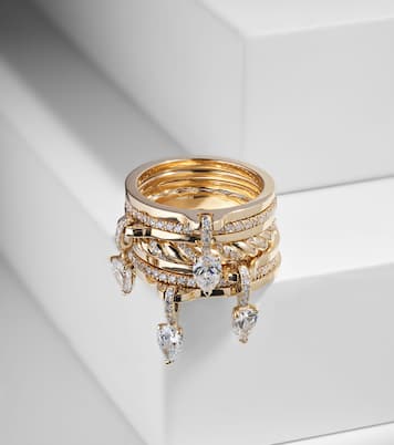Bagues Drop Alliances en or 18 ct et diamants | Rainbow K