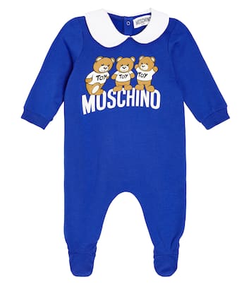 婴幼儿 — Teddy Bear棉质针织连身衣 | Moschino Kids