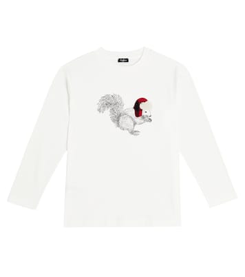 Camiseta de algodón estampada | Il Gufo