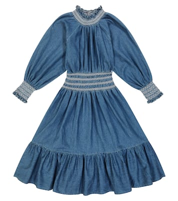Kara shirred denim dress | C'era Una Volta