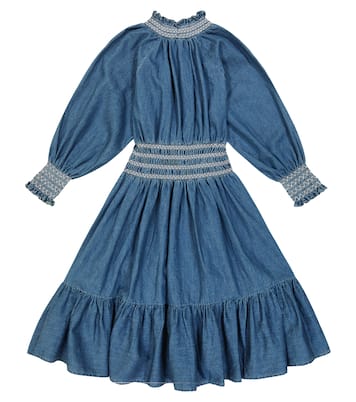 Kara shirred denim dress | C'era Una Volta