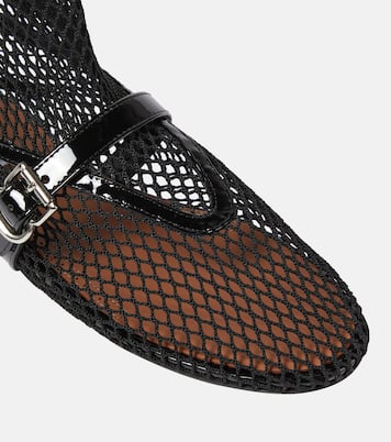 Bailarinas altas de malla con piel | Alaïa