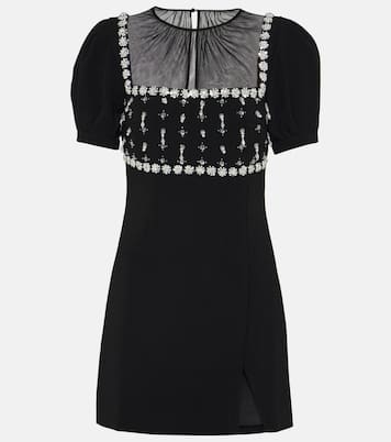 Embellished crêpe minidress | Self-Portrait