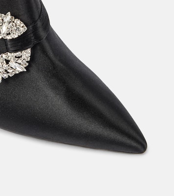 Verzierte Ankle Boots Prabina 105 aus Satin | Manolo Blahnik
