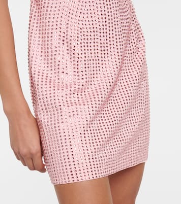 Hotfix crystal-embellished bustier minidress | Area