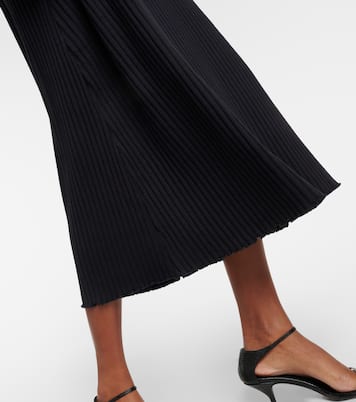 Ribbed-knit cotton-blend midi dress | Vince