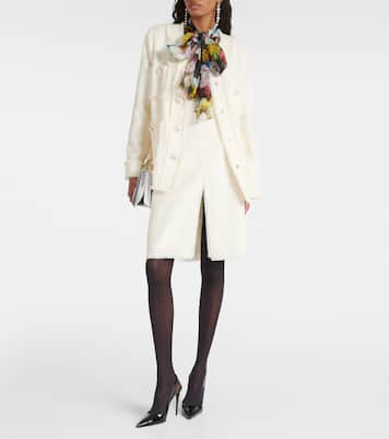 Chaqueta de tweed de mezcla de lana | Dolce&Gabbana